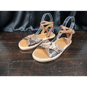 Nordstrom Rack Polly Snake Embossed Espadrille Sandal/Sz. 6.5M NWOB